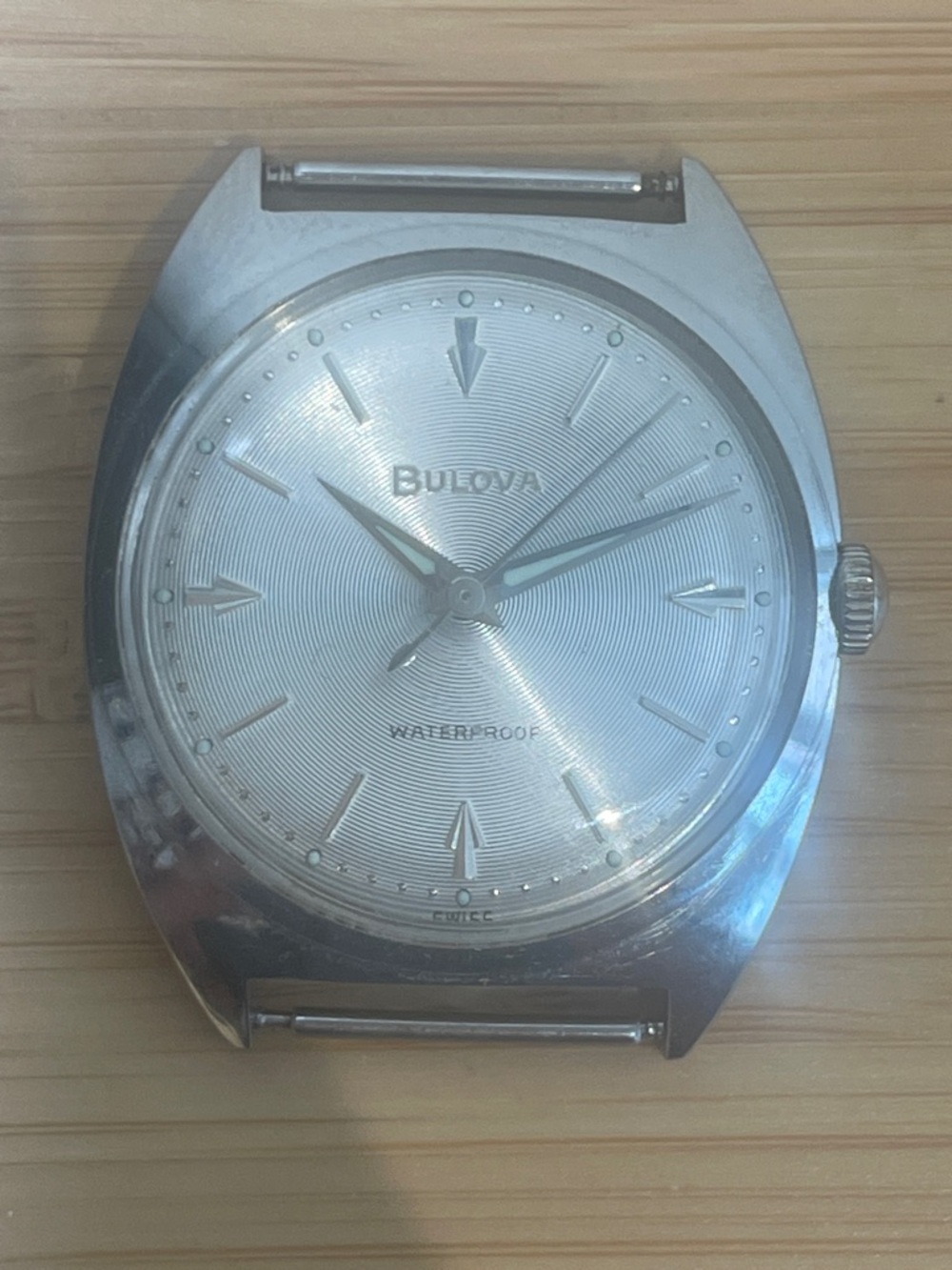 Bulova 1962 Vintage Automatic Silver Dial Watch with Beige Nylon Strap - Unisex - Picture 6 of 7